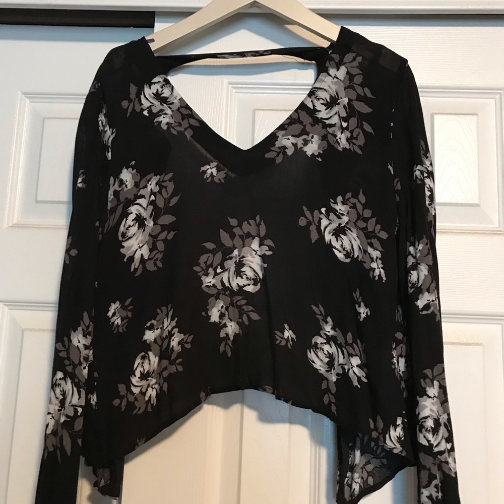 Flowy open back top